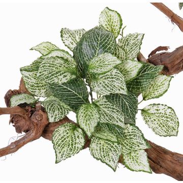 Fake mosaic plant MOLARA on spike, green-white, 10"/25cm Fake mosaic plant MOLARA on spike, green-white, 10"/25cm