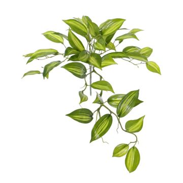 Fake vanilla planifolia orchid leaves CHARIS, on spike, green-yellow, 18"/45cm
