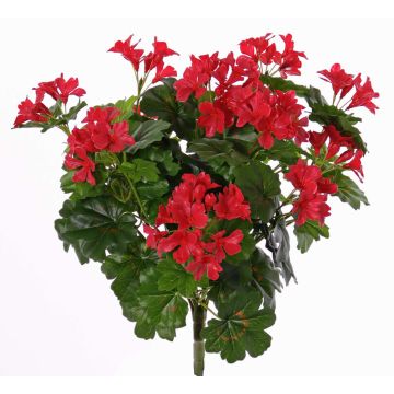 Fake geranium BERENIKE on spike, crossdoor, red, 16"/40cm, Ø2"-3.1"/5-8cm