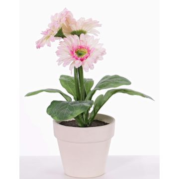Artificial gerbera SIMONE in decorative pot, pink, 12"/30cm, Ø3.7"/9.5cm Artificial gerbera SIMONE in decorative pot, pink, 12"/30cm, Ø3.7"/9.5cm
