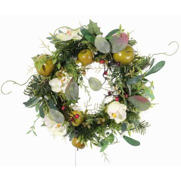 Silk winter wreath ISABELLE, orchid, apple, cream, Ø12"/30cm Silk winter wreath ISABELLE, orchid, apple, cream, Ø12"/30cm