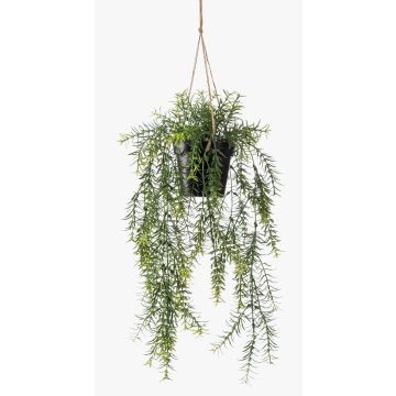 Artificial hanging basket with asparagus sprengeri ANDRES in decorative pot, 20"/50cm