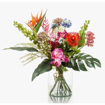 Artificial flower bouquet FEME, red-violet, 26"/65cm, Ø16"/40cm