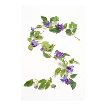 Artificial clematis garland HERA, blue-purple, 6ft/180cm