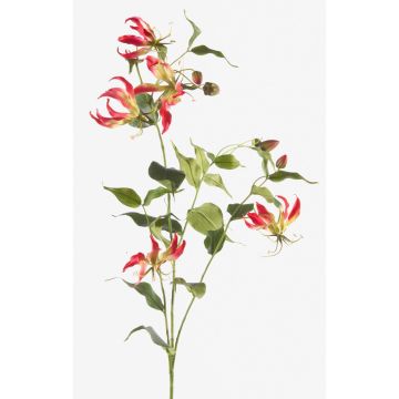 Artificial flower flame lily CELESTE, pink yellow, 4ft/120cm