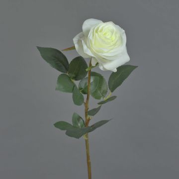 Artificial rose BRINA, white, 28"/70cm