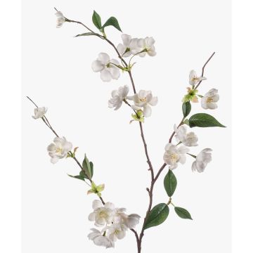 Artificial ornamental peach spray CAMILLES, cream, 31"/80cm