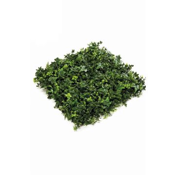 Artificial ivy and boxwood hedge / mat DAOIZ, crossdoor, 20"x20"/50x50cm