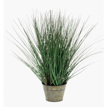 Artificial foxtail grass ZENA in metal pot, green, 20"/50cm