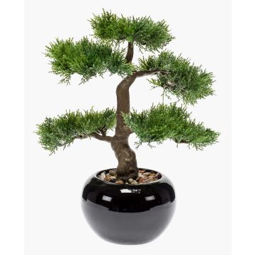 Artificial Bonsai Cedar ADARA in ceramic pot, 14"/35cm