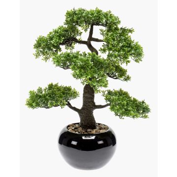 Artificial Bonsai Ficus ASHER in ceramic pot, 18"/45cm
