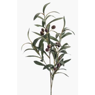 Artificial olive spray CARSON on spike, fruits, 30"/75cm