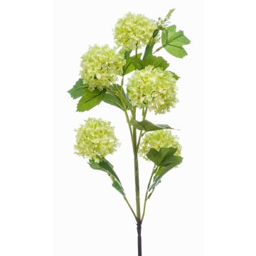 Artificial viburnum spray FONTE, light green, 30"/75cm