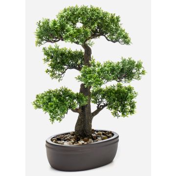 Artificial Bonsai Ficus HESPER in planter, 18"/45cm