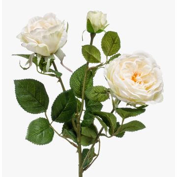 Artificial rose spray CALISTA, cream, 24"/60cm