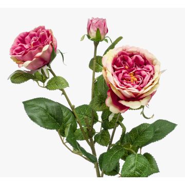 Artificial rose spray CALISTA, pink, 24"/60cm