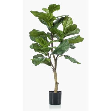 Artificial Ficus Lyrata EUSEBI, artificial stem, green, 3ft/90cm