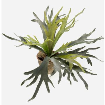 Artificial staghorn fern MARLEY in terracotta pot, green, Ø30"/75cm