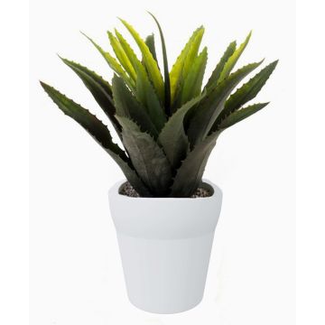 Plastic agave SEDA in ceramic pot, green, 10"/25cm, Ø10"/25cm