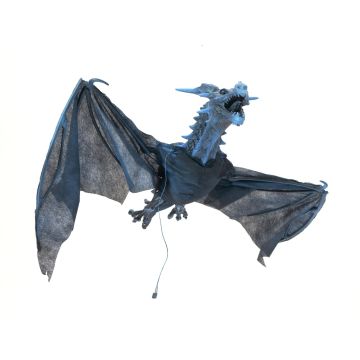 Halloween decoration dragon MONZA with movement and sound function, LEDs, 120cm