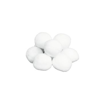 PERDITA Christmas decorations – snowballs made of wadding, 10 pieces, 7.5cm