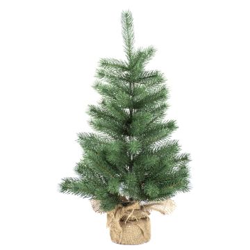 Artificial Christmas tree RIJEKA, jute bag, 24"/60cm, Ø16"/40cm