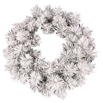 Artificial pine wreath AUSTIN, snow-covered, white, Ø3ft/90cm Artificial pine wreath AUSTIN, snow-covered, white, Ø3ft/90cm