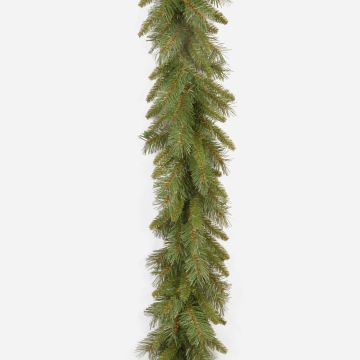 Artificial fir garland EDINBURGH, green, 9ft/275cm, Ø10"/25cm