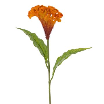 Artificial cockscomb ANUBIS, orange, 24"/60cm, Ø5.1"/13cm