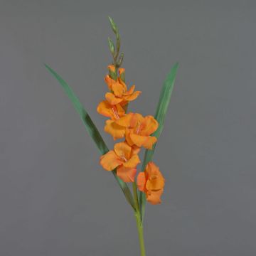 Artificial gladiolus ELEA, orange, 33"/85cm, Ø1.2"-4"/3-10cm