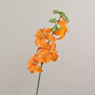 Artificial tiger lily ASHANTI, orange, 26"/65cm, Ø3.1"/8cm