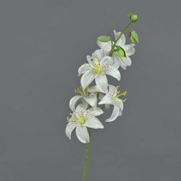 Artificial tiger lily ASHANTI, white, 26"/65cm, Ø3.1"/8cm