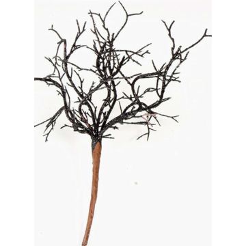 Artificial coral SPUNKY on spike, glitter, black, 8"/20cm Artificial coral SPUNKY on spike, glitter, black, 8"/20cm