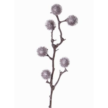 Artificial thistle branch ROBBY, silver, 31"/80cm, Ø1.6"/4cm Artificial thistle branch ROBBY, silver, 31"/80cm, Ø1.6"/4cm