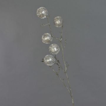 Artificial thistle branch ROBBY, silver, 3ft/100 cm, Ø 2.4"/6 cm Artificial thistle branch ROBBY, silver, 3ft/100 cm, Ø 2.4"/6 cm