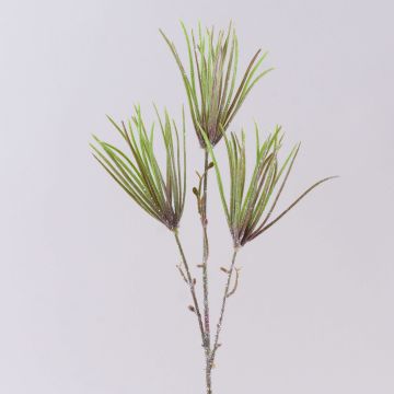 Artificial pine branch PEER, glitter, green, 20"/50cm