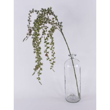 Artificial larch branch BIRTA with cones, glitter, green, 4ft/120cm Artificial larch branch BIRTA with cones, glitter, green, 4ft/120cm