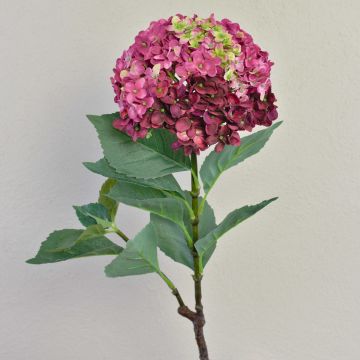Artificial hydrangea EMILIE, pink-green, 24"/60cm Artificial hydrangea EMILIE, pink-green, 24"/60cm