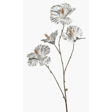 False hibiscus KEALANI, metallic silver-gold, 31"/80cm