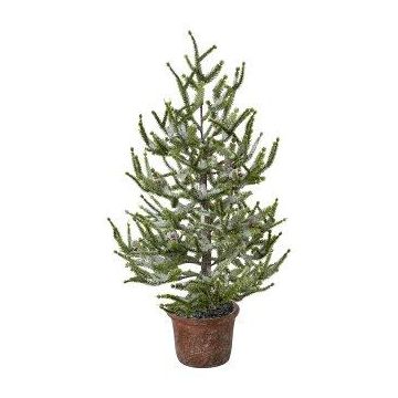Decorative tree Spruce MALKE in decorative pot, snow-covered, 26"/65cm