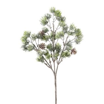 Decorative branch cedar SNALTI with pine cones, frosted, white-green, 18"/45cm Decorative branch cedar SNALTI with pine cones, frosted, white-green, 18"/45cm