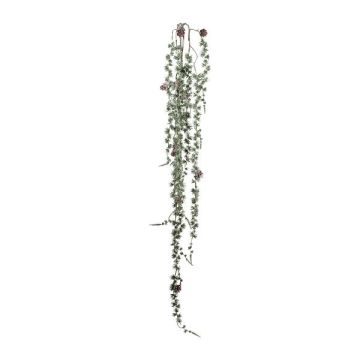Artificial Larch JALPRE hanging decoration, cones, frosted, green-white, 5ft/165cm Artificial Larch JALPRE hanging decoration, cones, frosted, green-white, 5ft/165cm