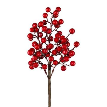 Decorative snowberry branch VROSTI, berries, red, 14"/35cm Decorative snowberry branch VROSTI, berries, red, 14"/35cm