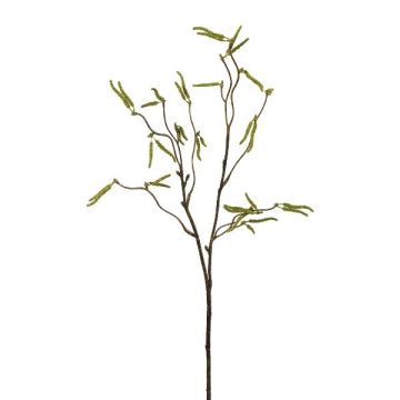 Decorative branch Birch FLOREM with flowers, green, 22"/55cm Decorative branch Birch FLOREM with flowers, green, 22"/55cm