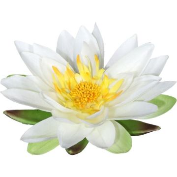 Decorative water lily flower WIRFA, white, Ø15cm