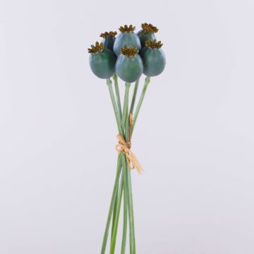 Artificial poppy capsules TSCHIKO in a bunch, mint green, 12"/30cm Artificial poppy capsules TSCHIKO in a bunch, mint green, 12"/30cm