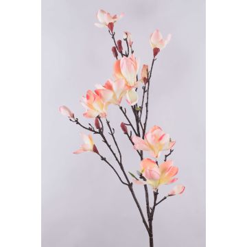 Artificial magnolia spray YONA, pink-yellow, 4ft/130cm, Ø2"-5.9"/5-15cm Artificial magnolia spray YONA, pink-yellow, 4ft/130cm, Ø2"-5.9"/5-15cm