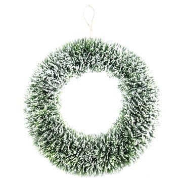 Decorative wreath pine BASEL, snow-covered, Ø10"/25cm