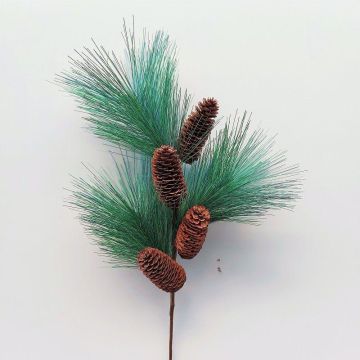 Artificial pine branch AZMERA with cones, green, 26"/65cm Artificial pine branch AZMERA with cones, green, 26"/65cm