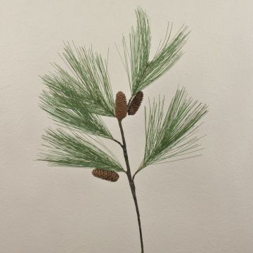 Artificial pine branch WICKEY with cones, green, 28"/70cm Artificial pine branch WICKEY with cones, green, 28"/70cm